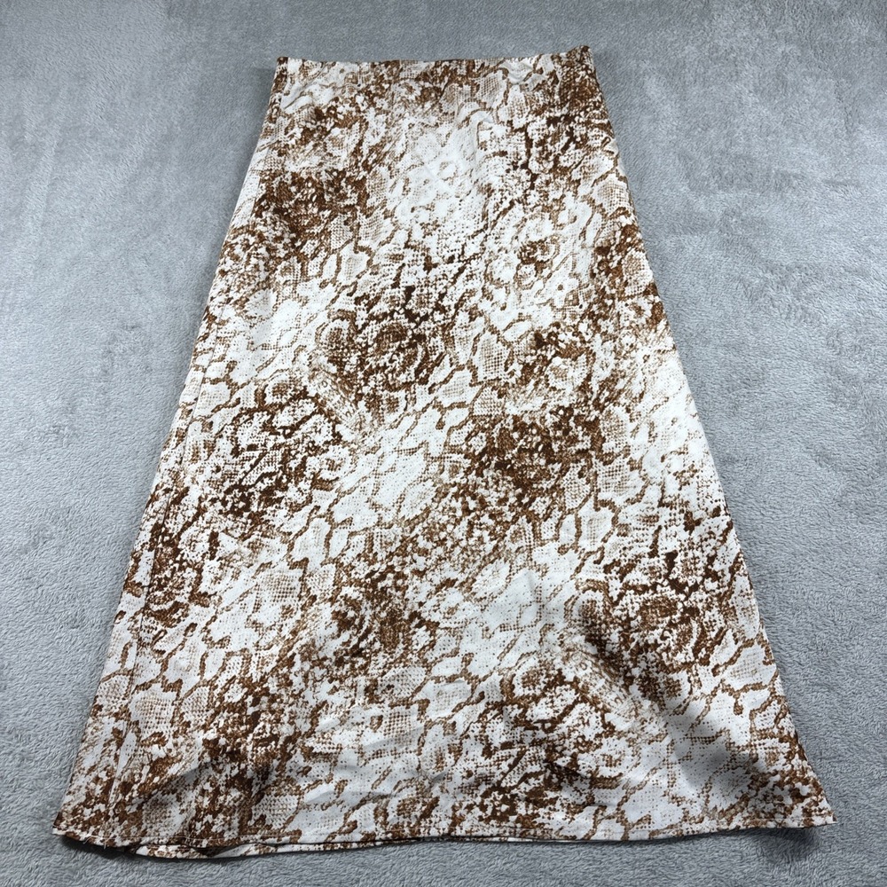 NWT WAYF Snakeskin Midi Skirt Size S Animal Print